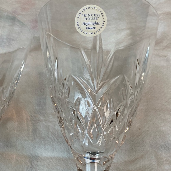 HIGHLIGHTS PRINCESS HOUSE CRYSTAL RED WINE STEMWARE GLASSES BRAND NEW WITH TAGS - Picture 4 of 6